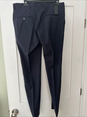 J. Lindeberg Men's Dress Pants in Navy Blue virgin wool (04)